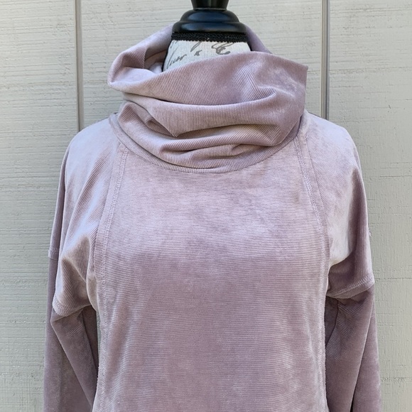 MIA & Tess Ribbed Velour Cowl Neck Tunic - Light Dusty Mauve - Picture 10 of 13